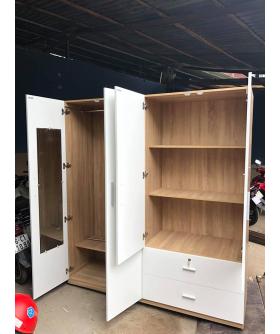 Tủ quần áo 110d6 - Gỗ MDF - Dài 1.4m đến 2m (Cao 2m)